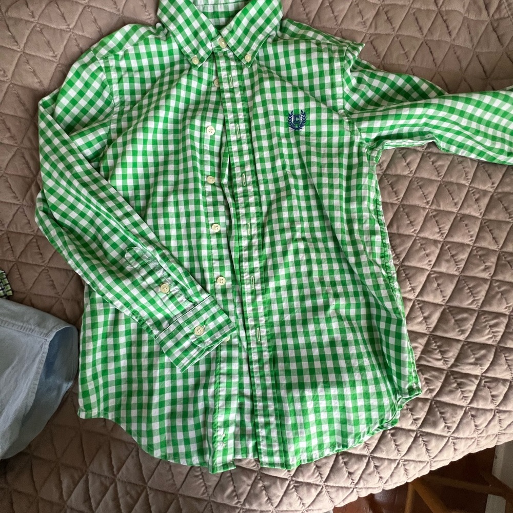 Chaps Green Plaid Men's Button-Down Shirt